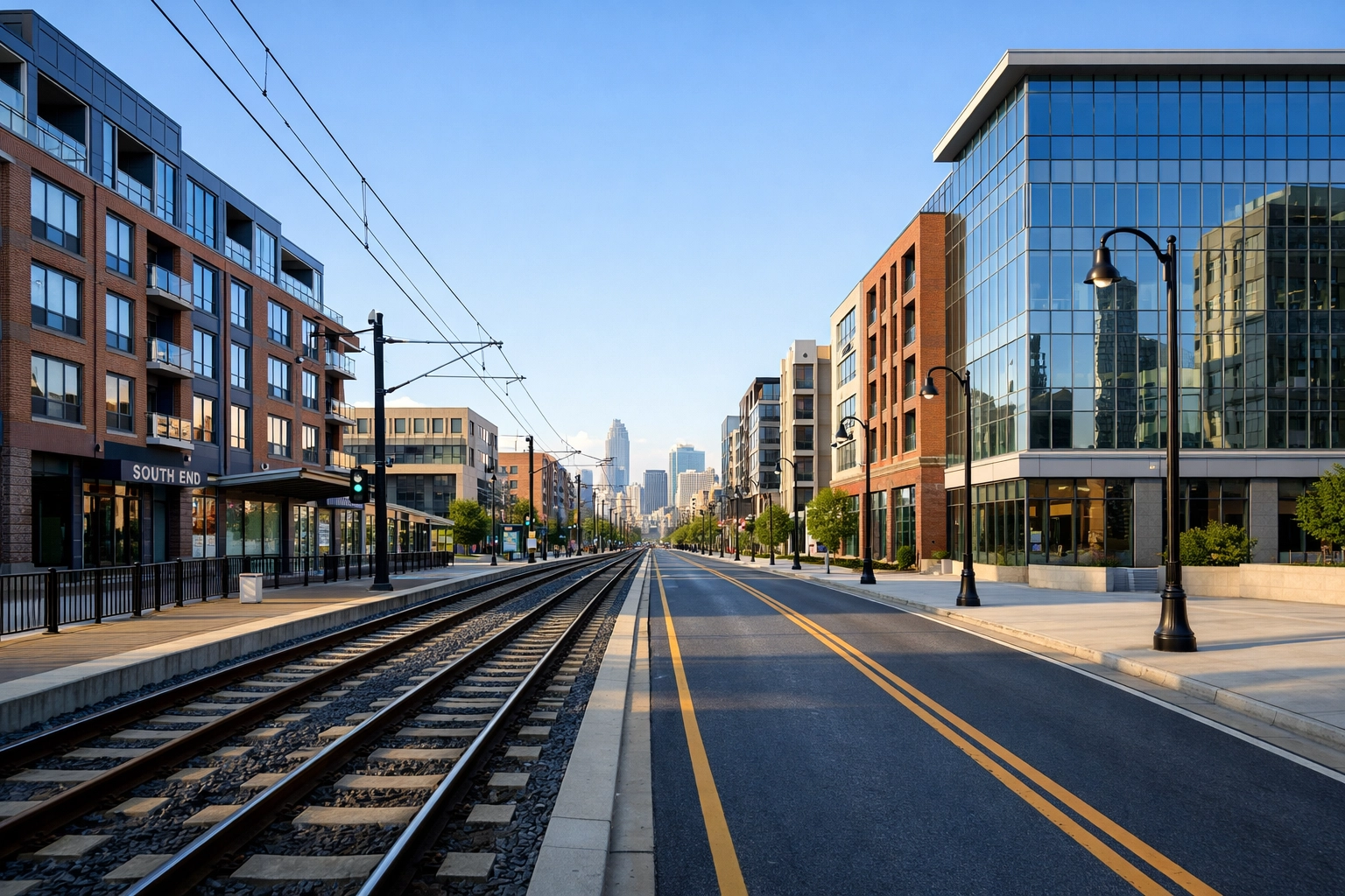 South End Charlotte street infrastructure and rail corridor.