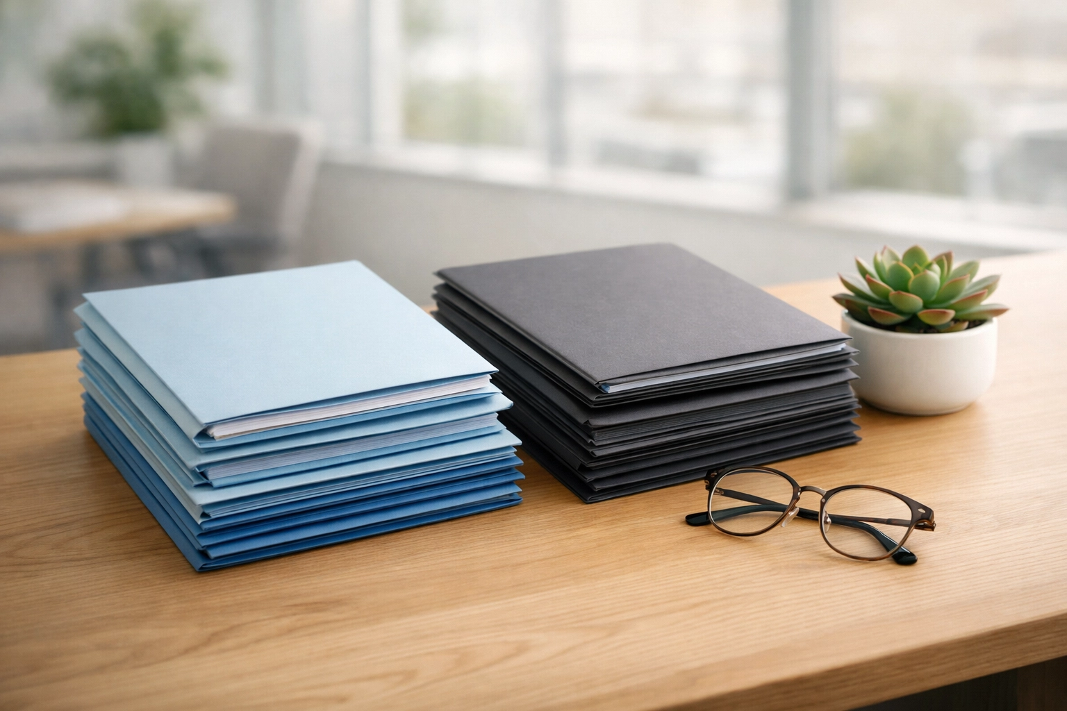 Organized office desk with professional files representing multi-state behavioral health licensing preparation.