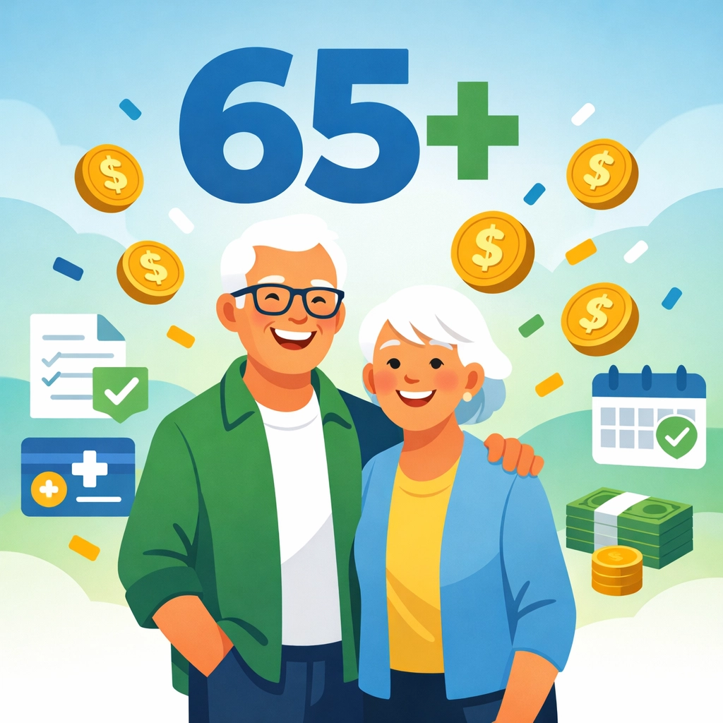 Senior couple benefiting from 2026 tax deductions for taxpayers over 65