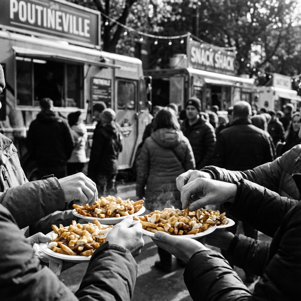 Eating Poutine