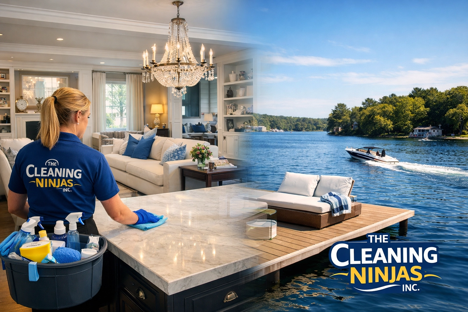 Luxury home interior in Shrewsbury featuring eco-friendly cleaning results