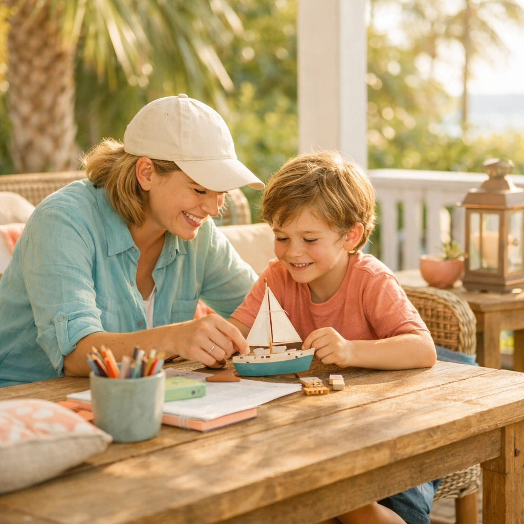 A chosen legal guardian and child bonding in a safe Florida home environment.