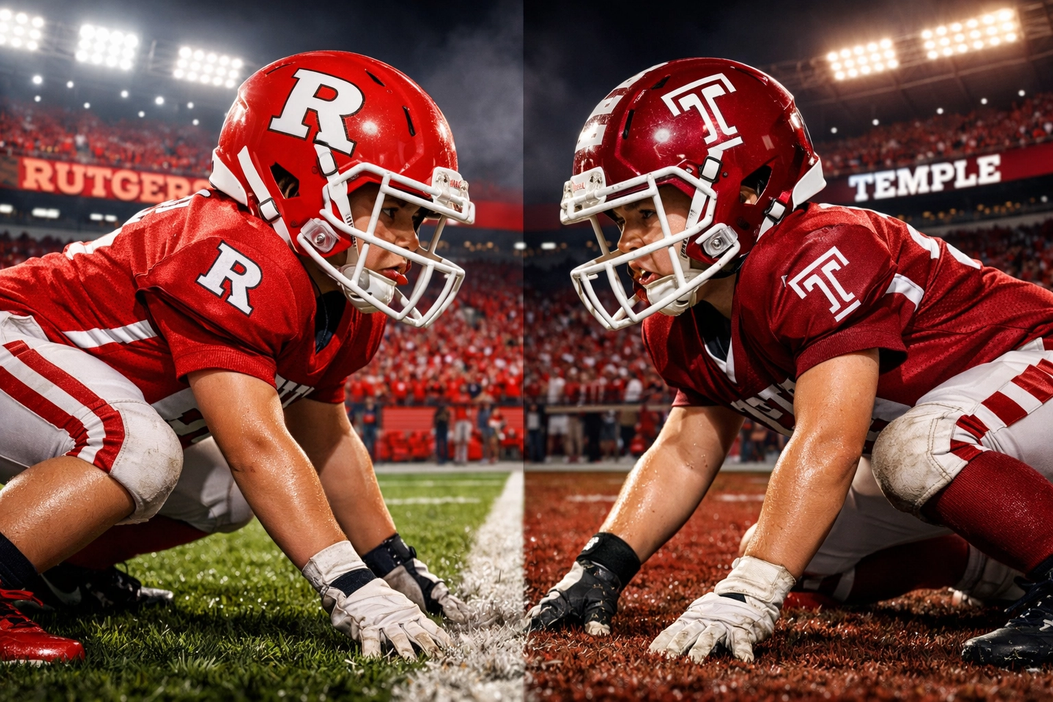 New Jersey 2028 offensive line recruits Rutgers and Temple face off