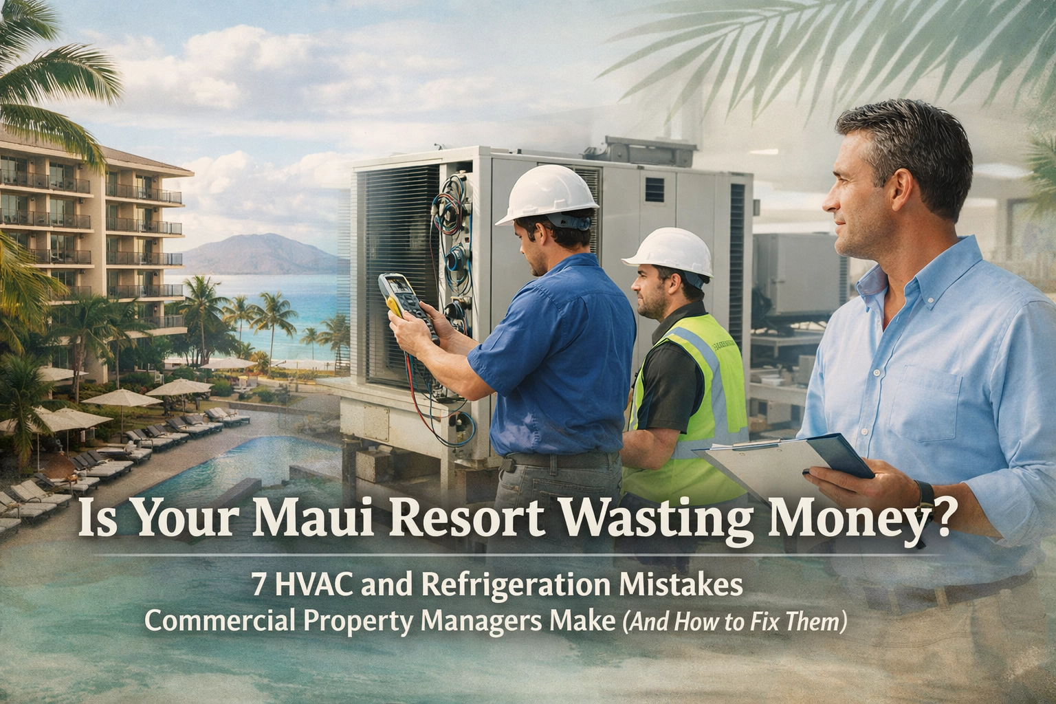 [HERO] Is Your Maui Resort Wasting Money? 7 HVAC and Refrigeration Mistakes Commercial Property Managers Make (And How to Fix Them)