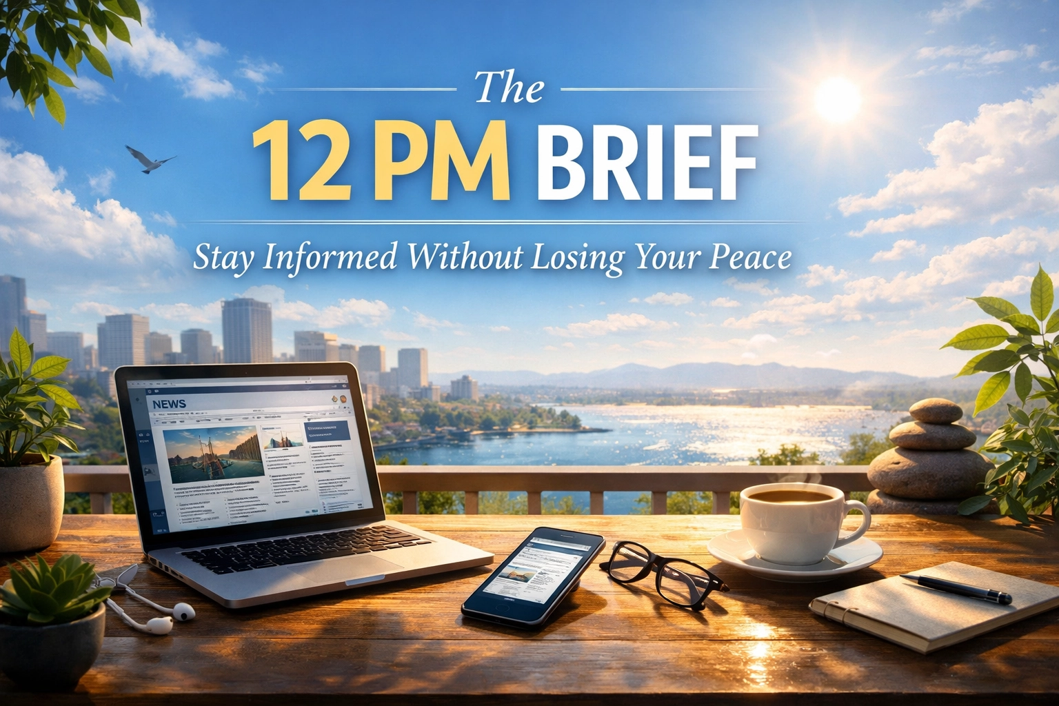[HERO] The 12 PM Brief: Stay Informed Without Losing Your Peace