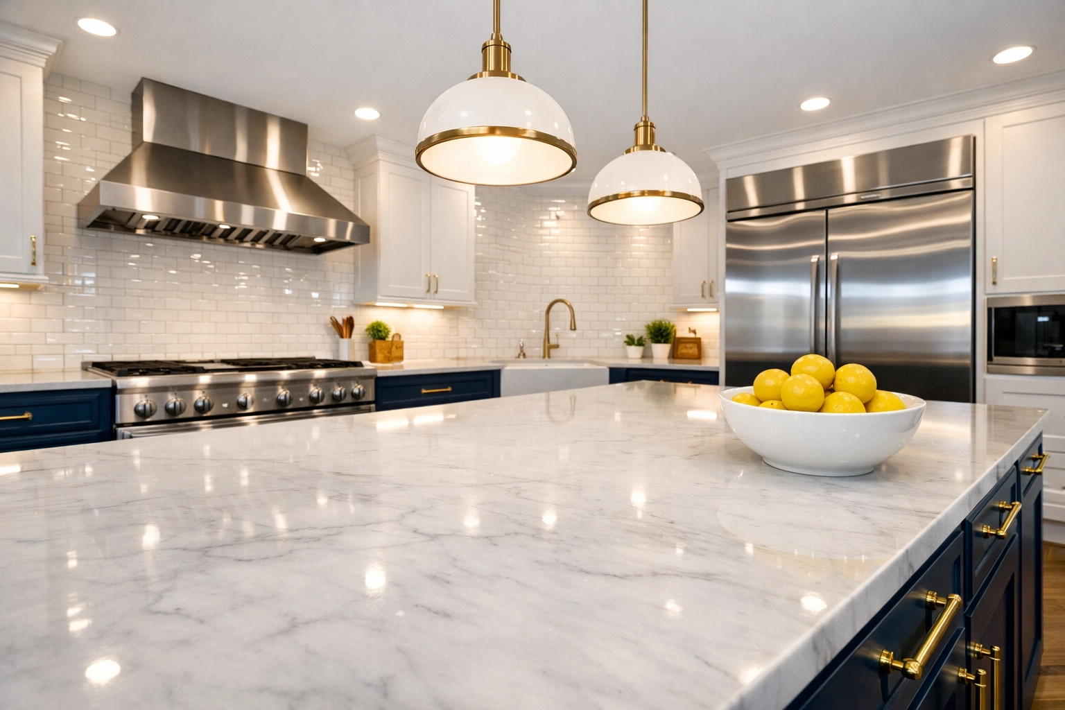 Sanitized modern kitchen with gleaming surfaces after a professional move-in cleaning.