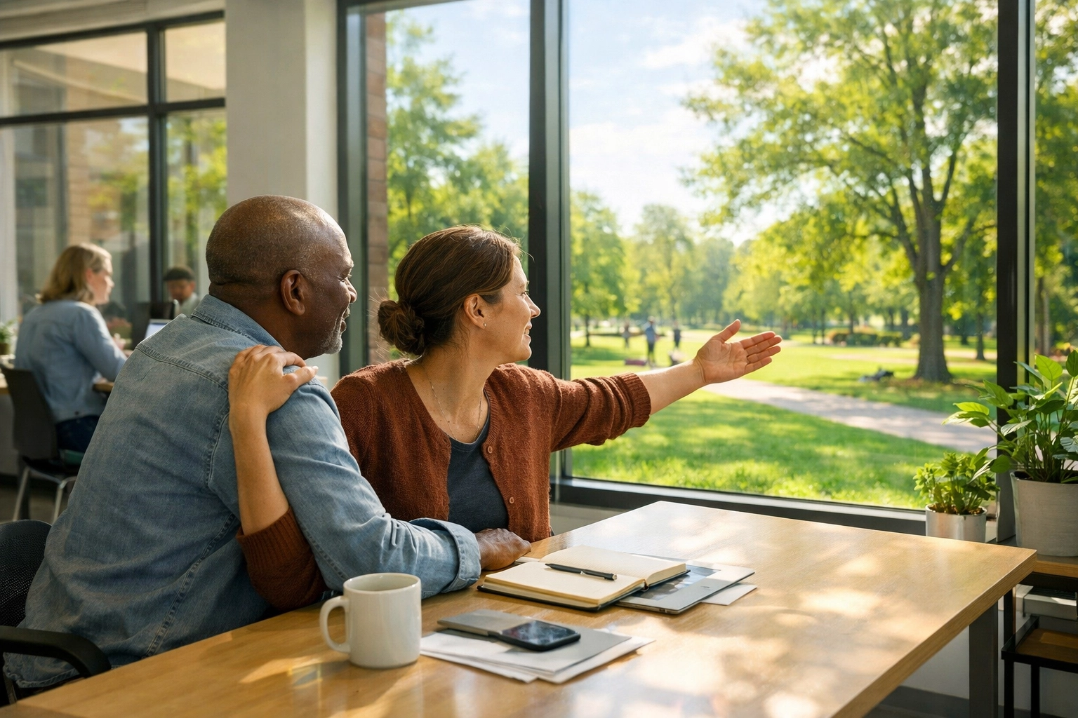 Compassionate meeting providing help for displaced families and emergency financial assistance in New Jersey.