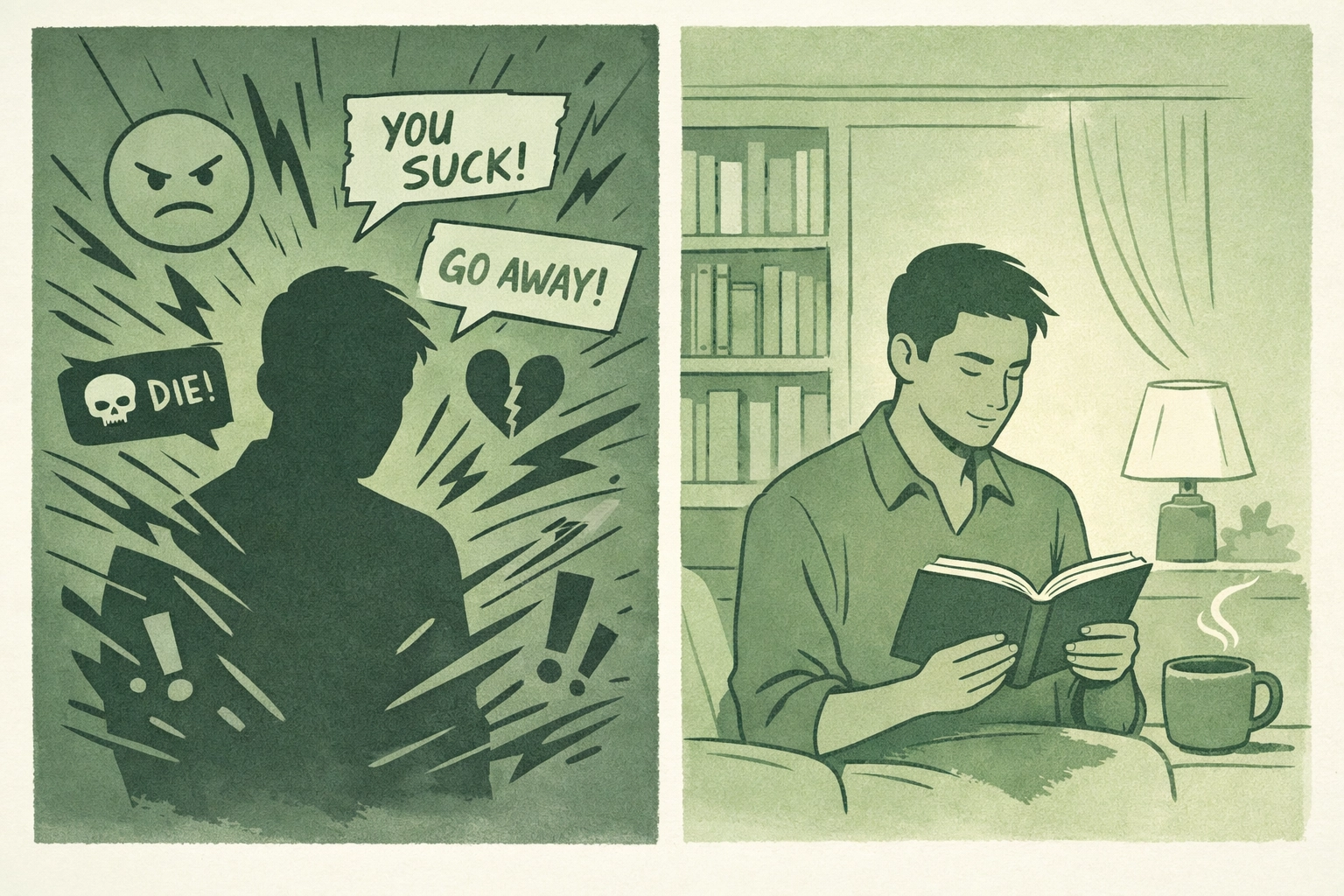 Journey from online harassment to peace through reading gay fiction and MM romance