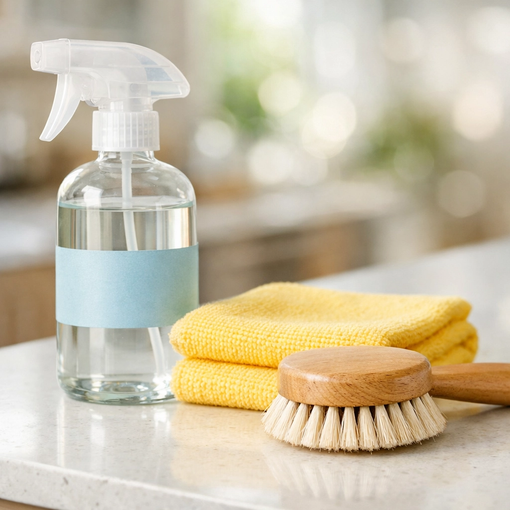 Eco-friendly house cleaning supplies used for residential cleaning services in Berlin Massachusetts.