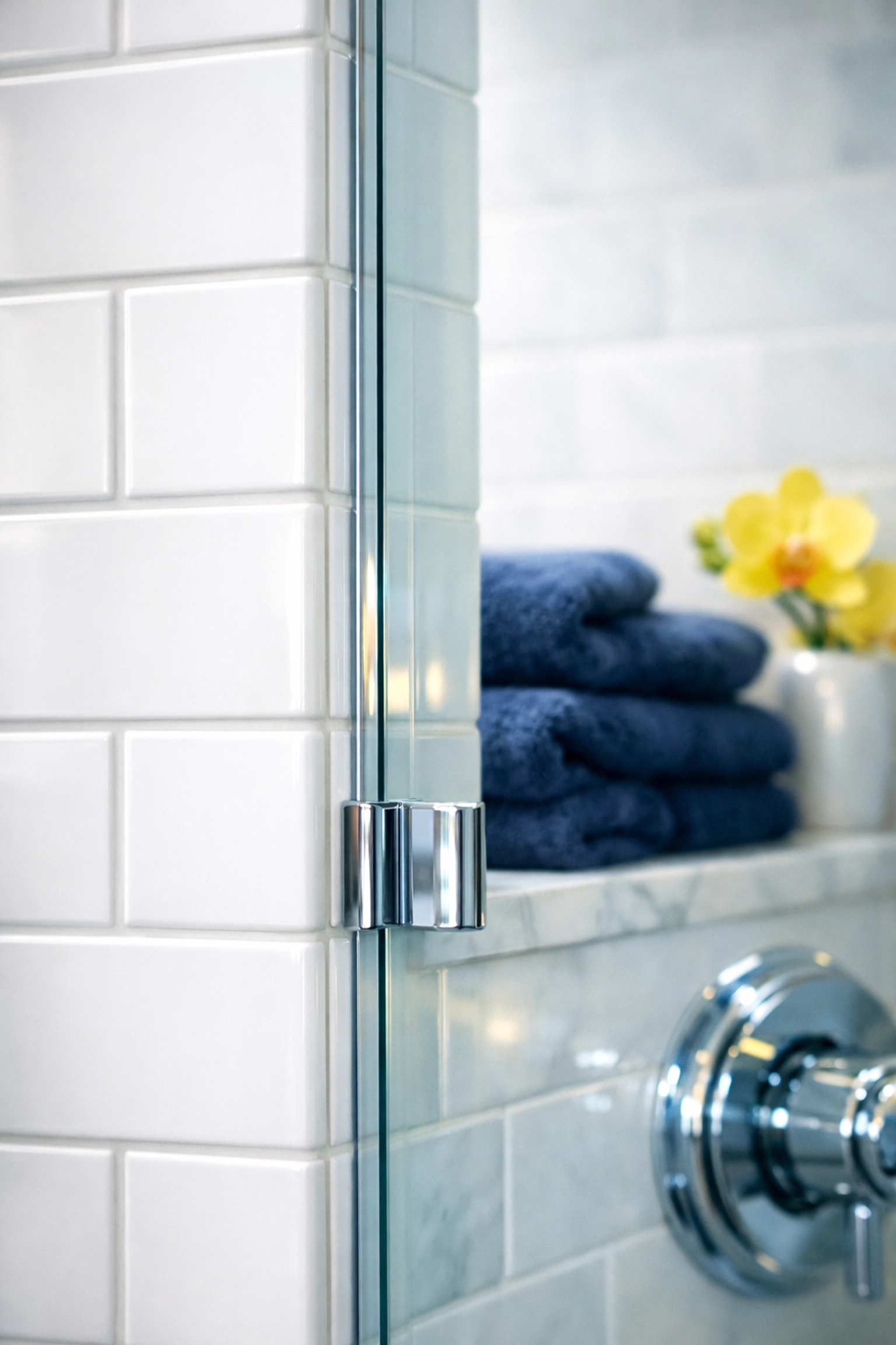 Deeply cleaned luxury bathroom showing pristine grout and tiles, a hallmark of residential cleaning Massachusetts.