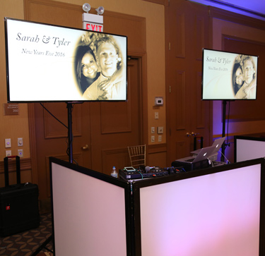Modern DJ Booth New Year's Eve Wedding Setup
