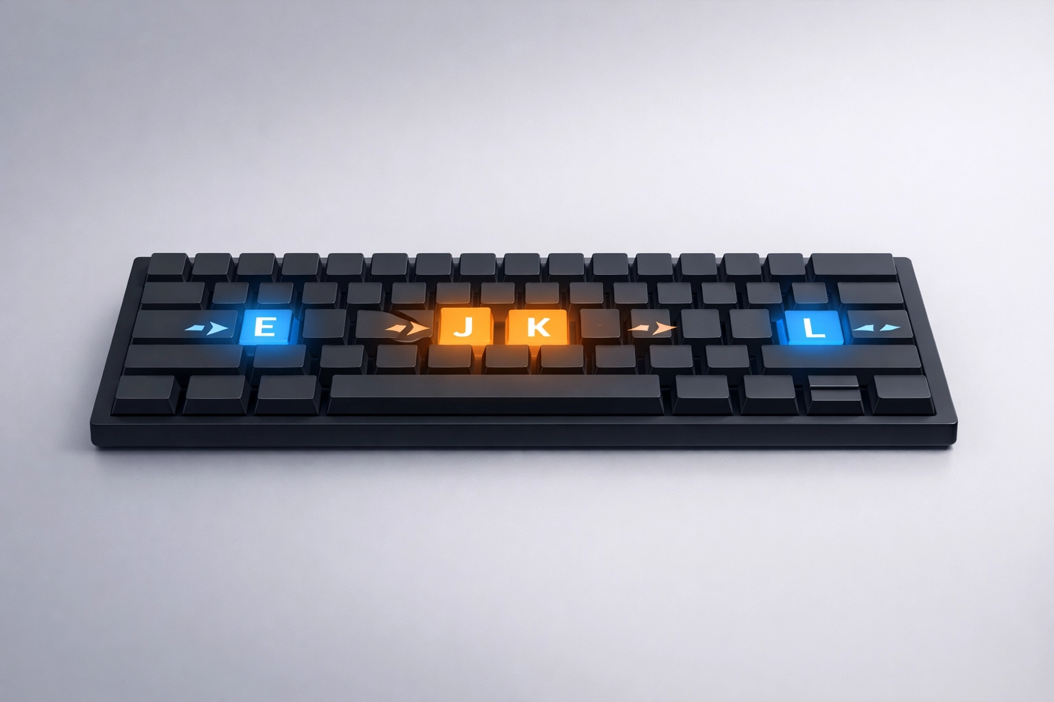 Keyboard-focused visual representing faster triage through shortcuts