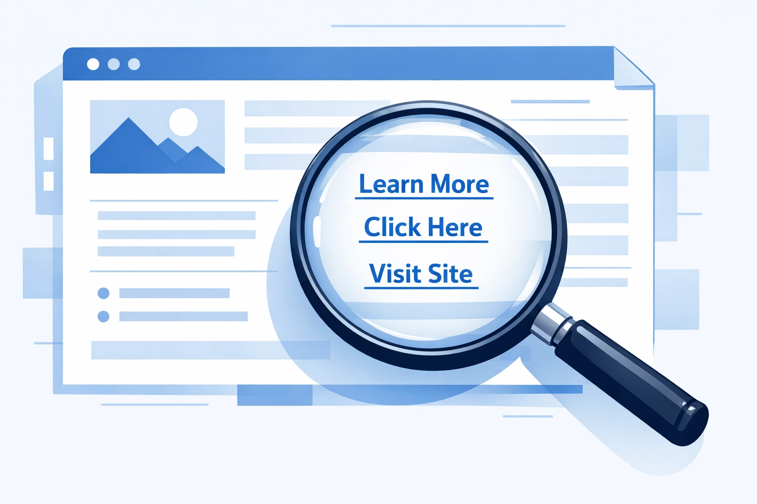 Examining anchor text and clickable links on a webpage for SEO optimization