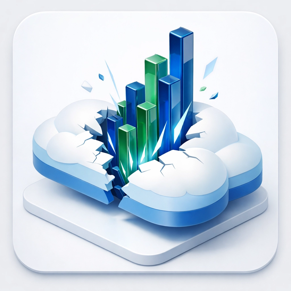 Abstract graph showing the sudden spike in AI agent cloud costs as subsidies end.