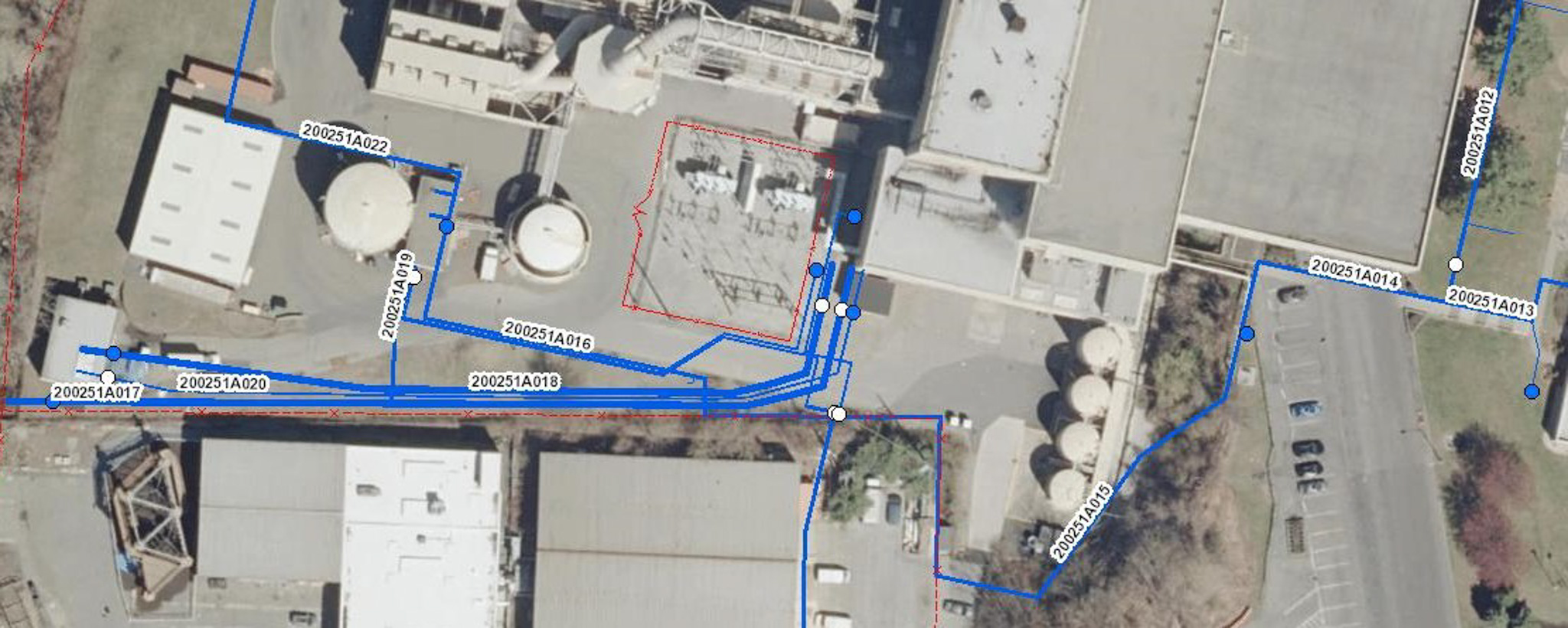 Aerial Utility Infrastructure Site Map