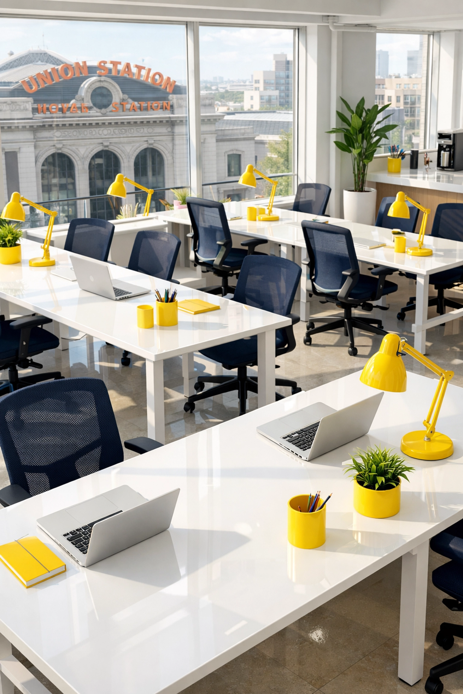 Clean and hygienic collaborative workspace near Union Station, perfect for productive Worcester businesses.