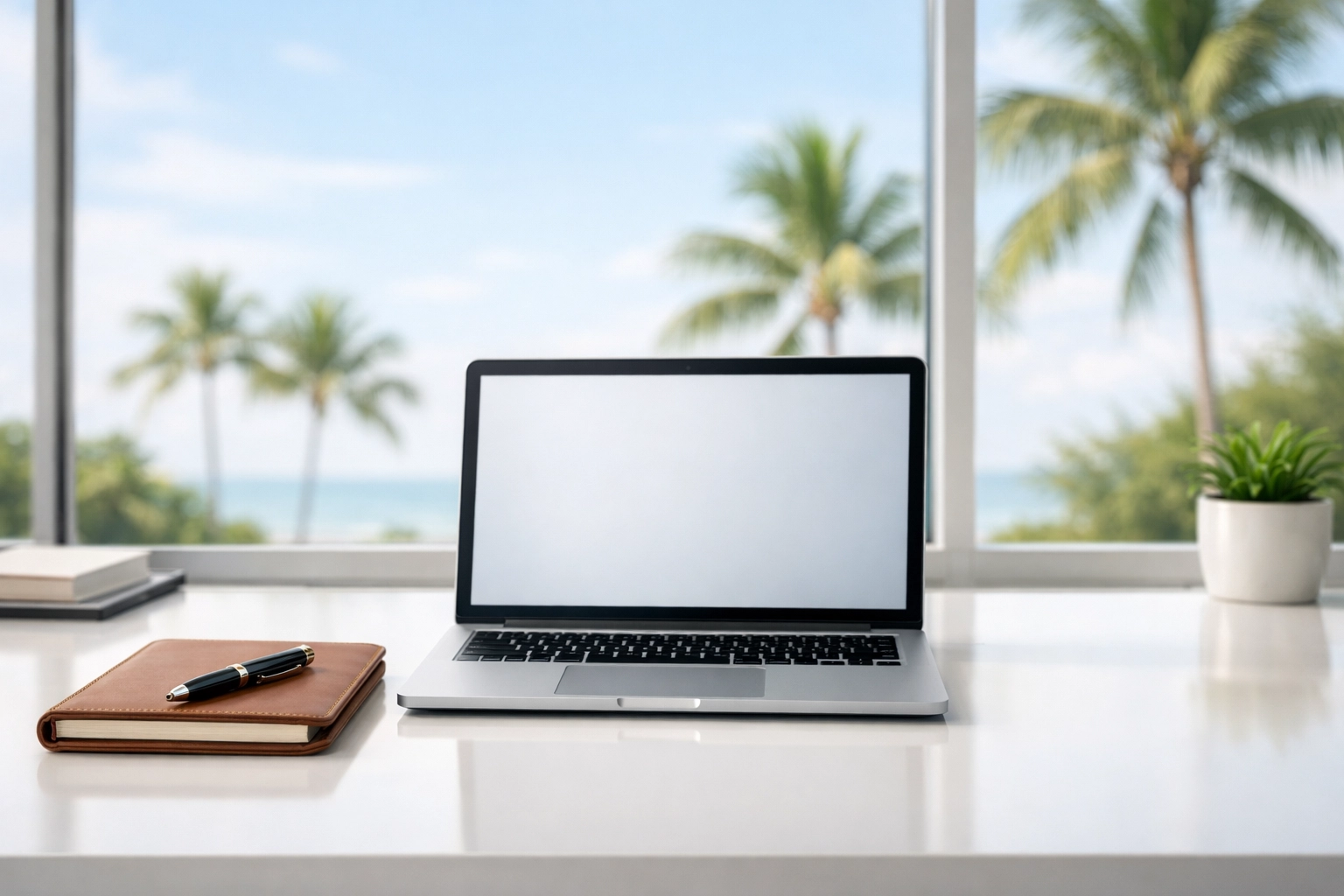 Executive workspace in South Florida representing strategic financial planning for business expansion.