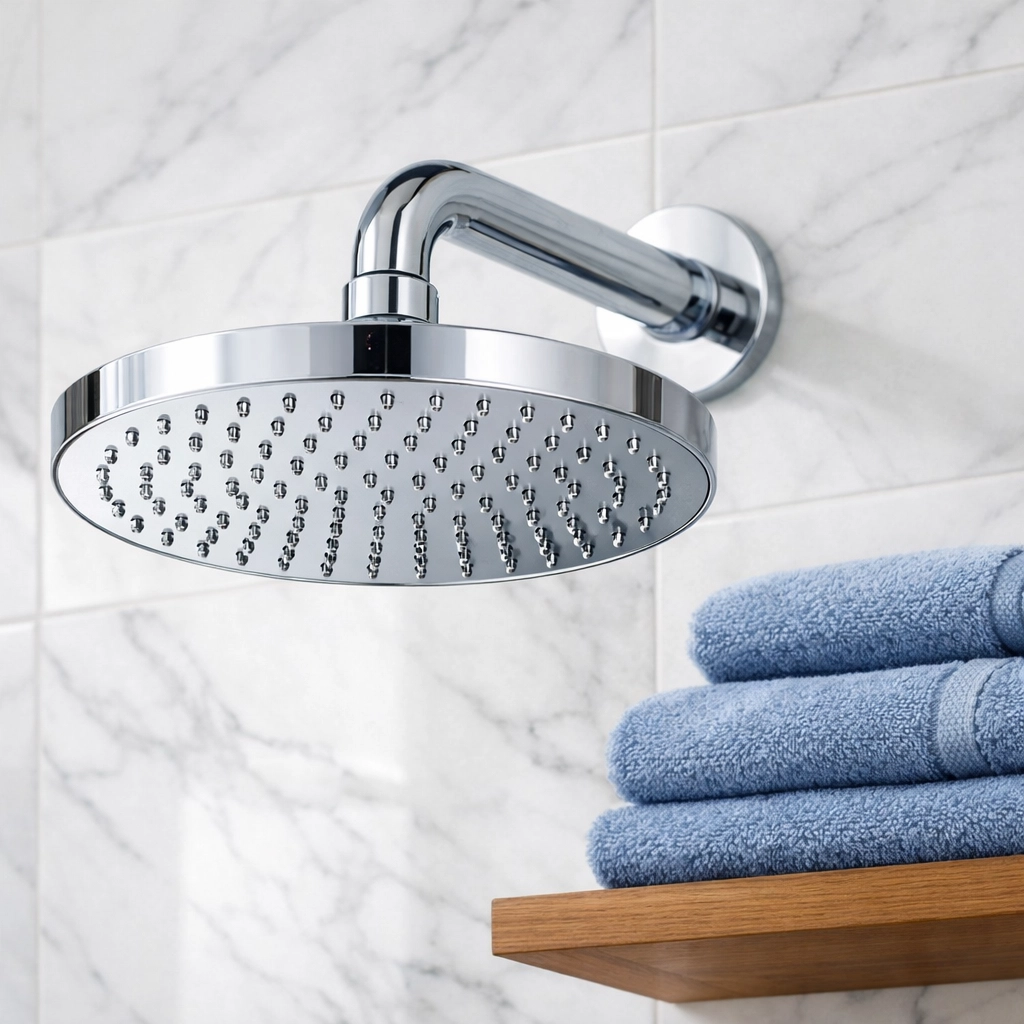 Deep cleaning Worcester bathrooms to eliminate scale and mineral buildup on showerheads.