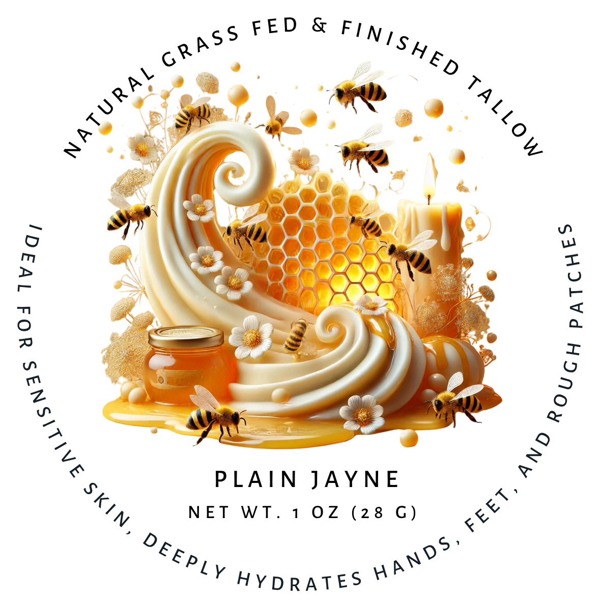 Plain Jayne Tallow Balm Label