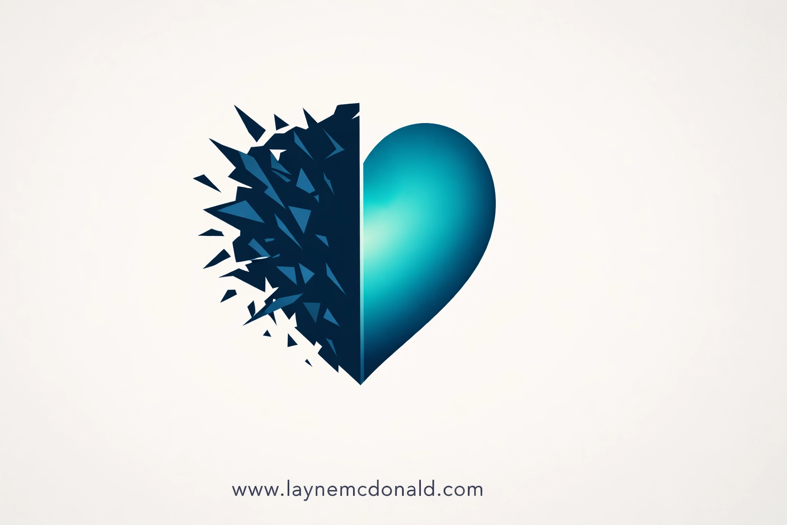 Minimalist vector showing a chaotic shape transforming into a glowing heart representing Christian redemption.