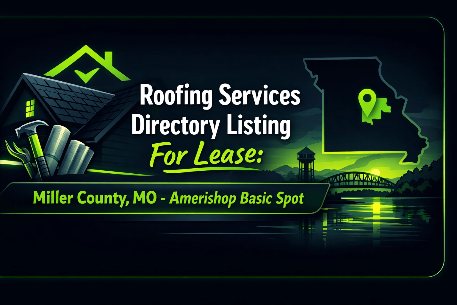 [HERO] Roofing Services Directory Listing For Lease: Miller County, MO - Amerishop Basic Spot