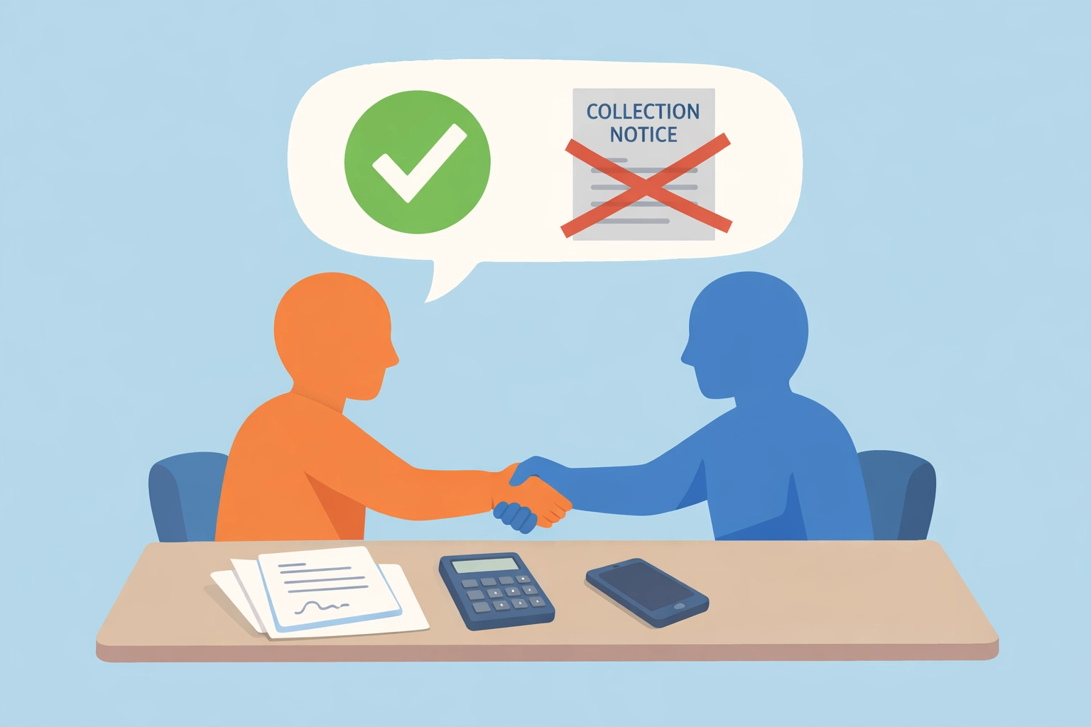 Negociación exitosa para quitar colecciones del crédito con acuerdo de pago