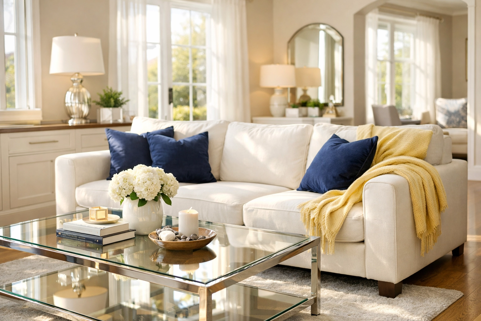 A stress-free and tidy home interior following an expert deep cleaning in Shrewsbury MA.