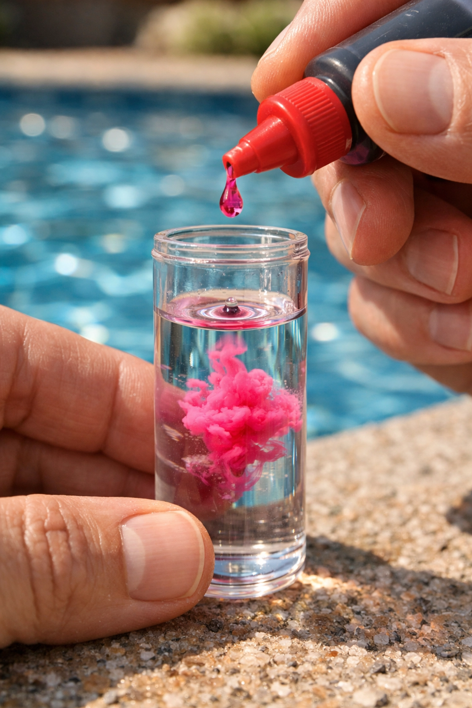 Accurate DIY pool water testing in Chandler, AZ to balance chemicals before the busy Spring Break season.