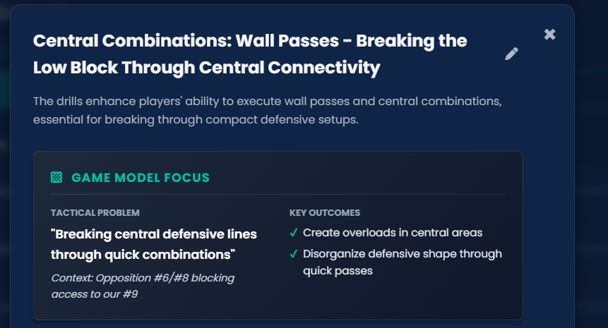 CoachAI Central Combinations Training Session