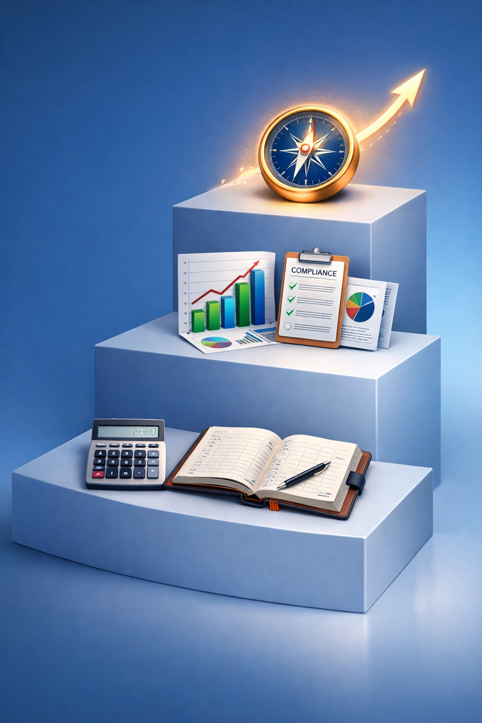 Hierarchy of financial roles: bookkeeper, controller, and CFO