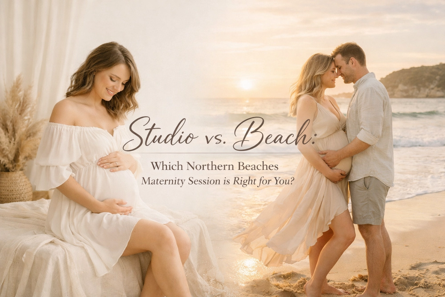 [HERO] Studio vs. Beach: Which Northern Beaches Maternity Session is Right for You?