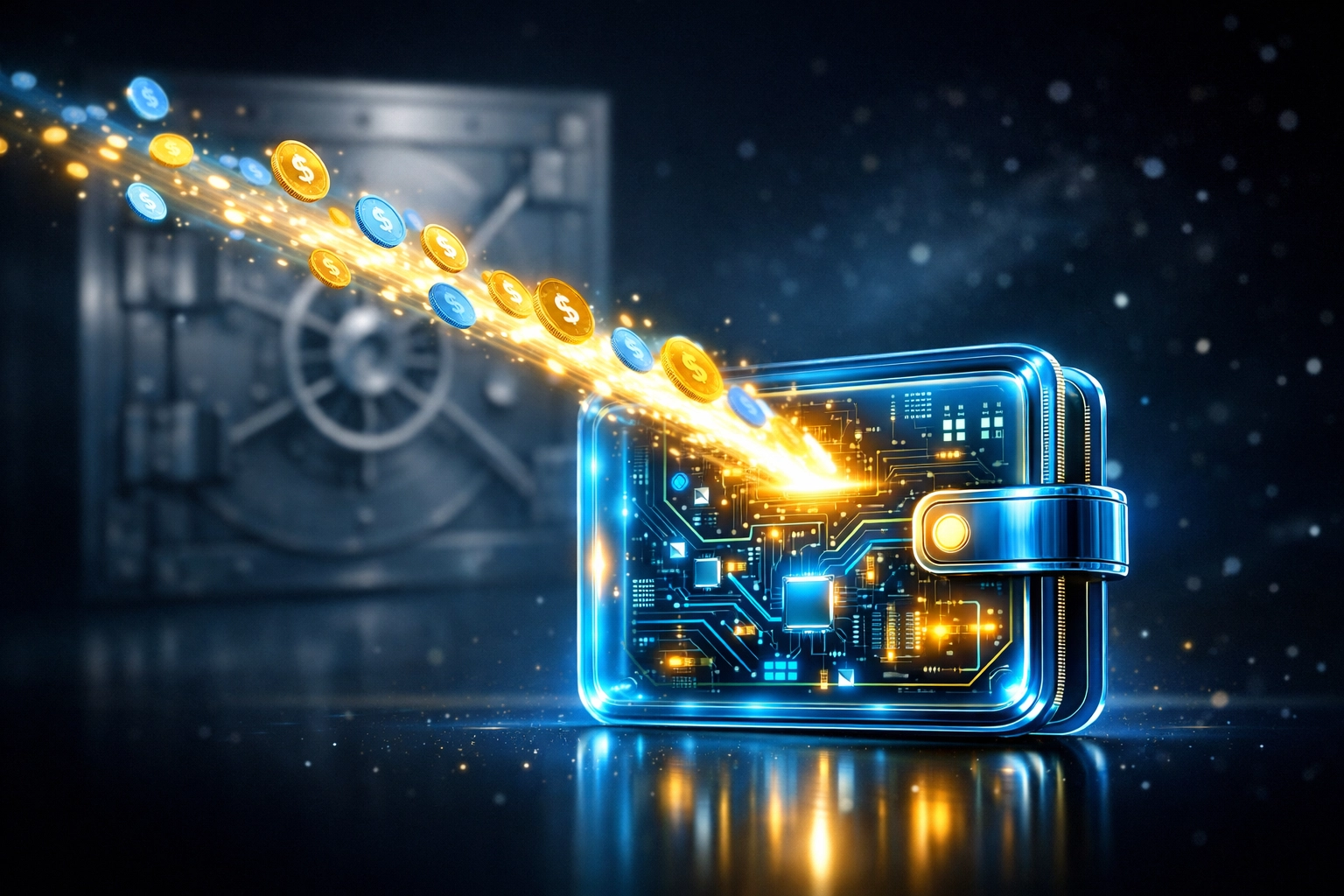 Larecoin receivables tokens flowing directly to self-custody wallet bypassing custodial vault