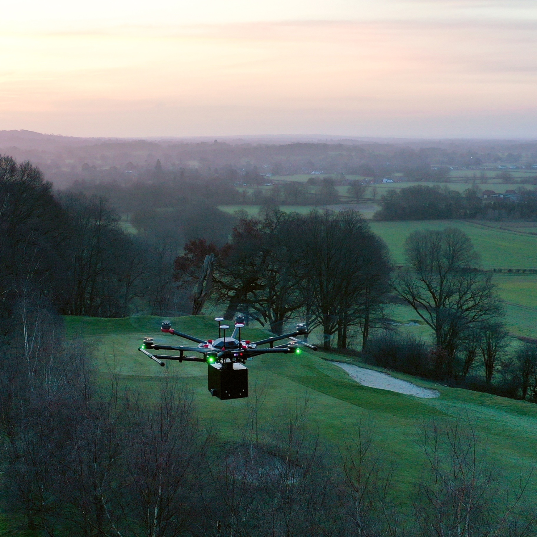 A specialist drone equipped for ash scattering