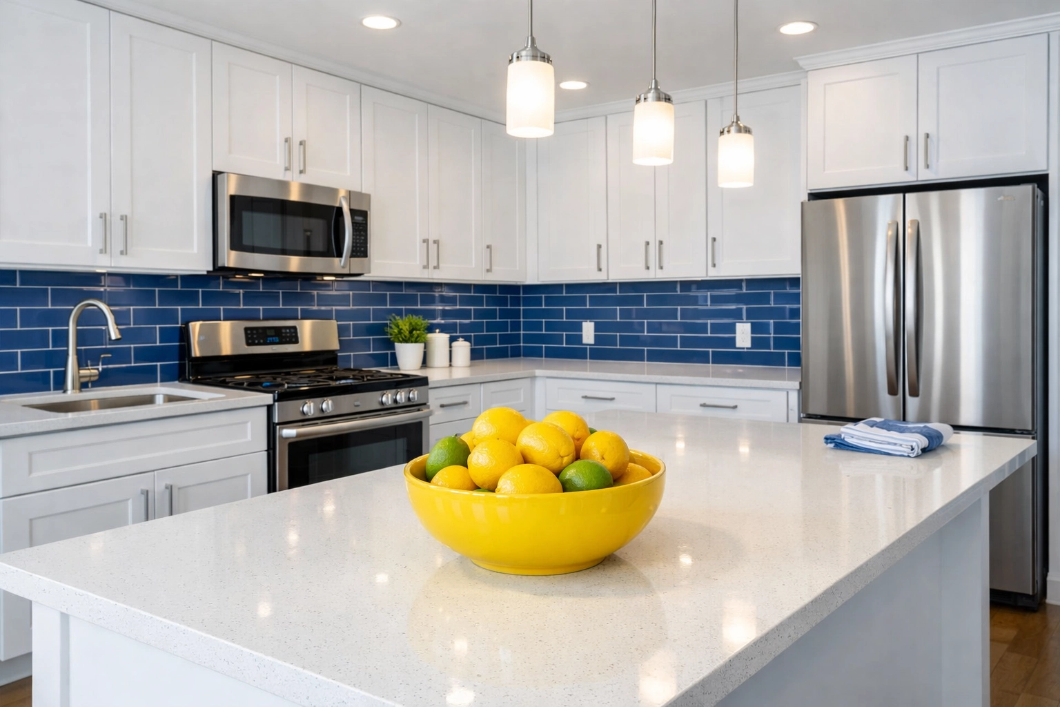 Sparkling kitchen in a Leominster apartment after move-out cleaning by professional cleaners.