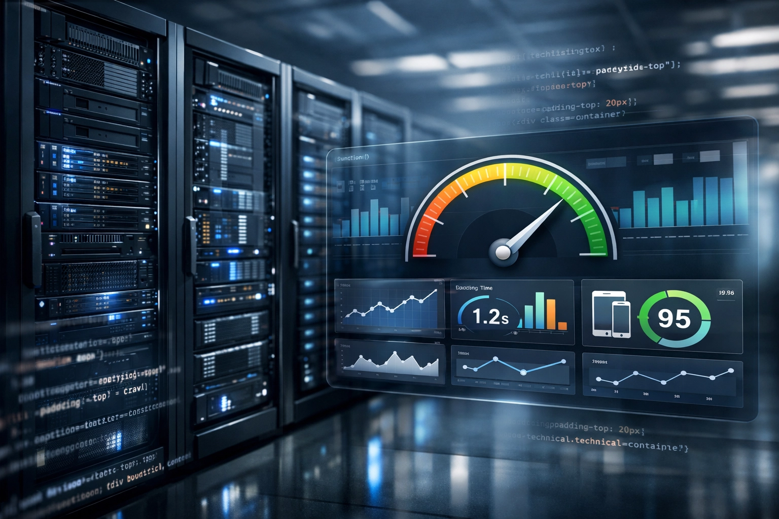 A high-performance digital engine representing the strong technical SEO foundation and site performance needed in 2026.