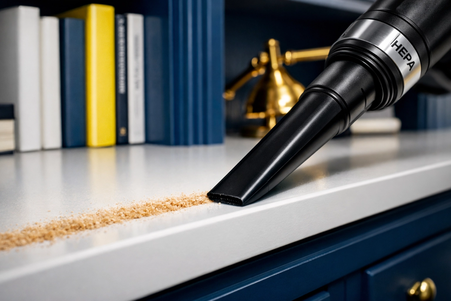 Detailed dust removal using HEPA filtration for professional post-construction cleaning services in Massachusetts.