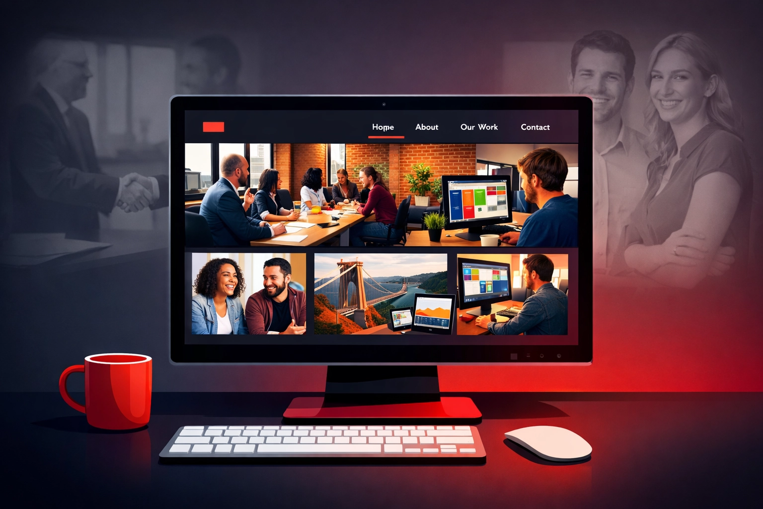 Authentic Bristol business photos contrasted with generic stock images on website