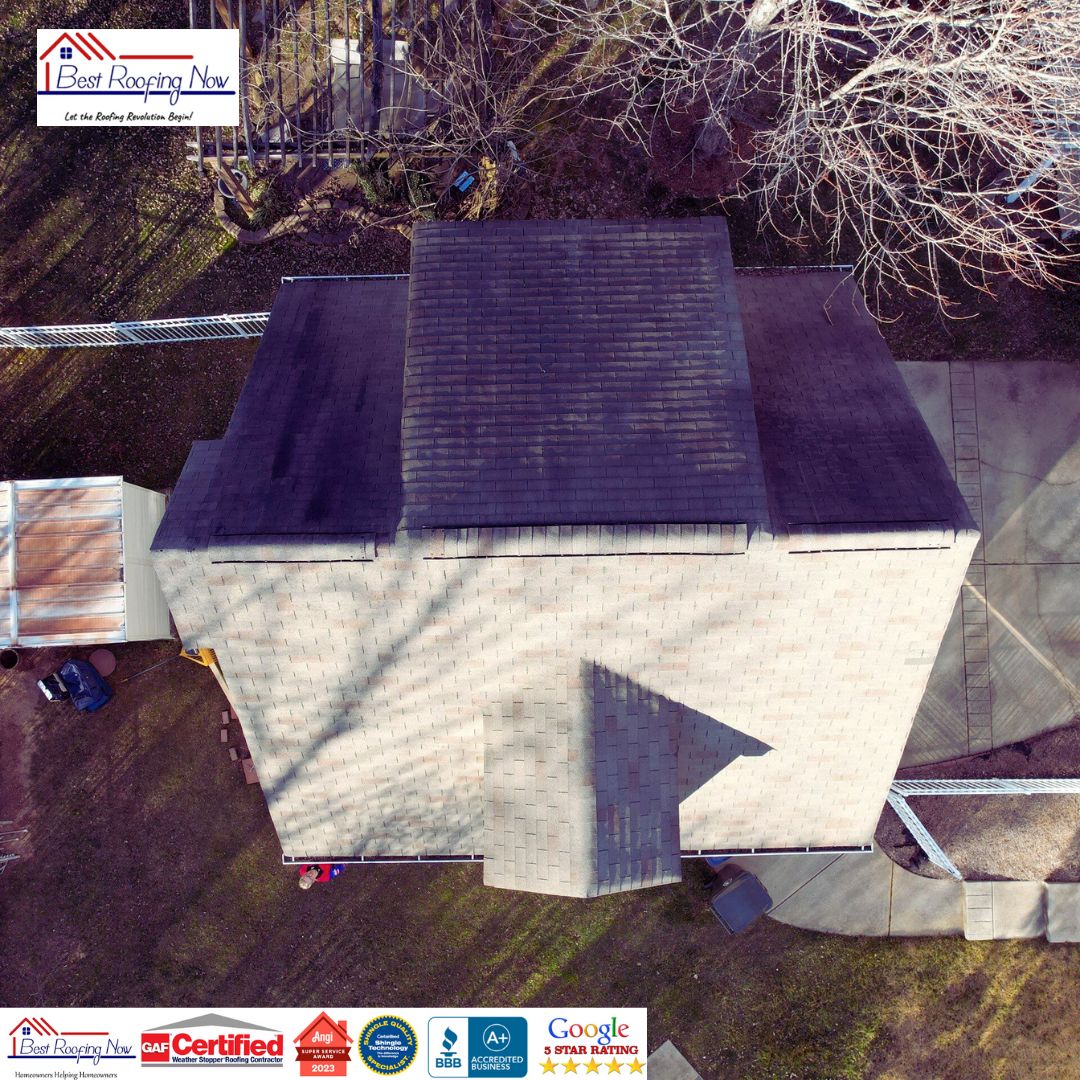 Aerial View of Residential Roof