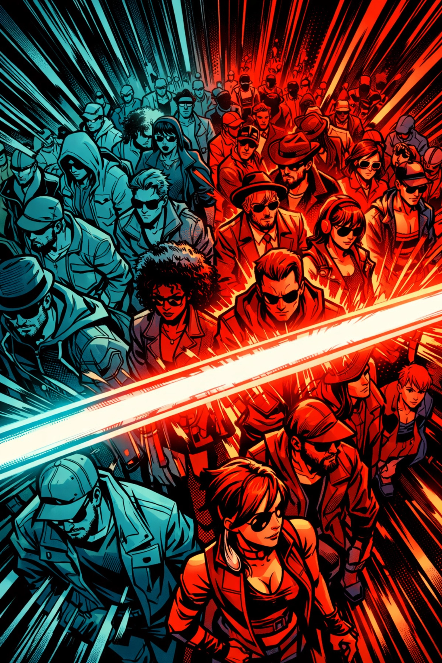 AI technology scanning and segmenting customers for personalized business outreach and automation.