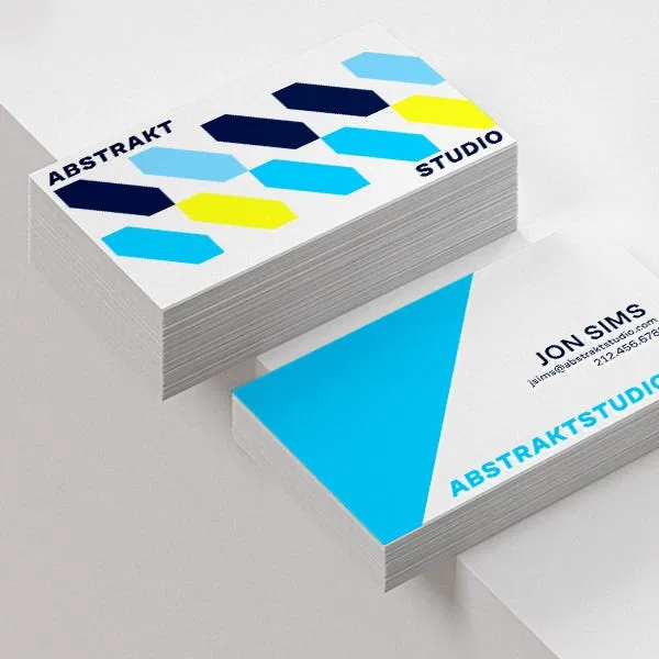 Modern geometric business card designs