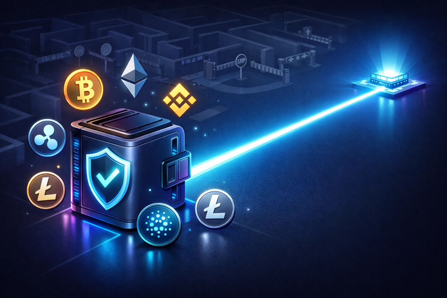 Self-custody crypto wallet with direct payment path bypassing traditional barriers