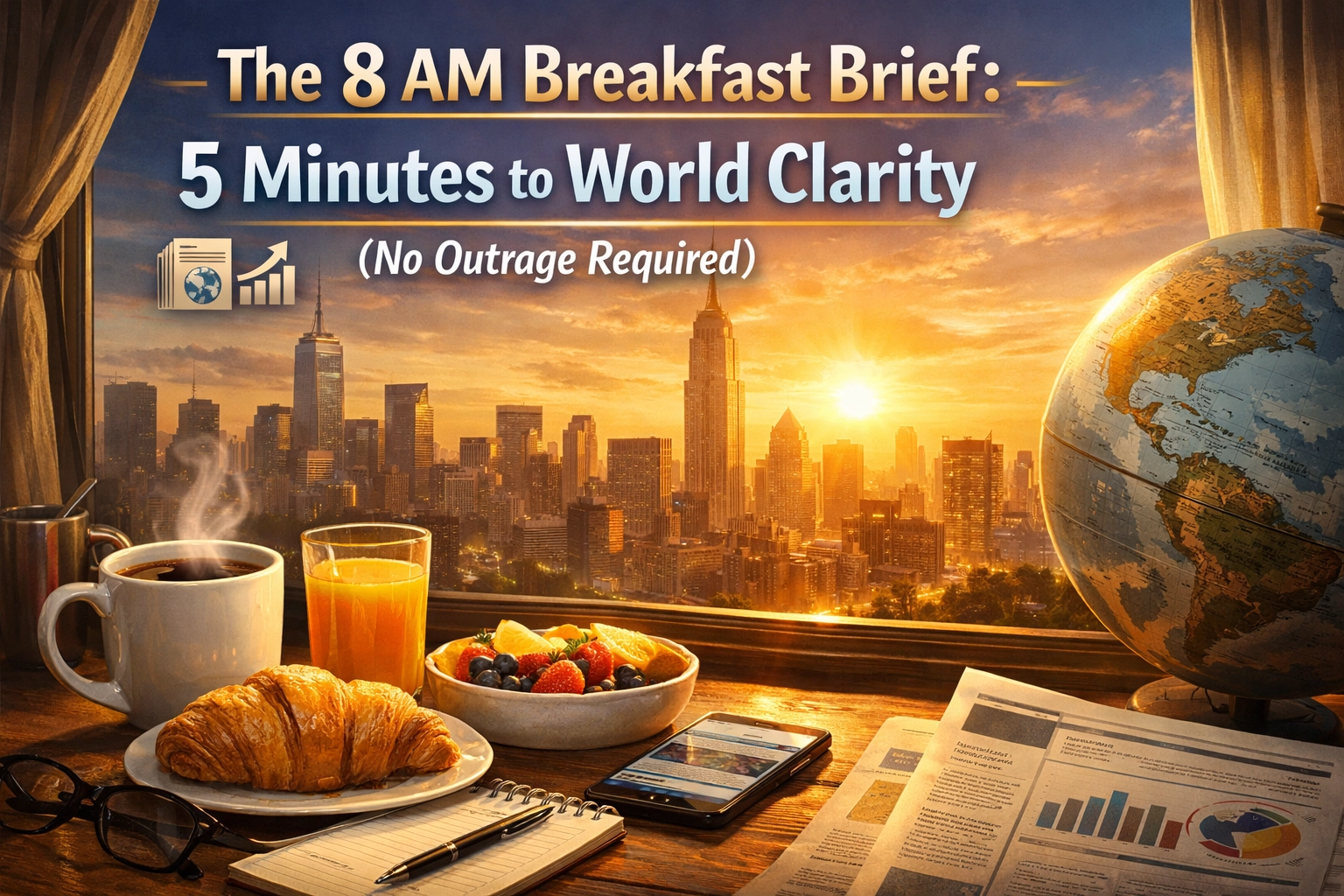 [HERO] The 8 AM Breakfast Brief: 5 Minutes to World Clarity (No Outrage Required)