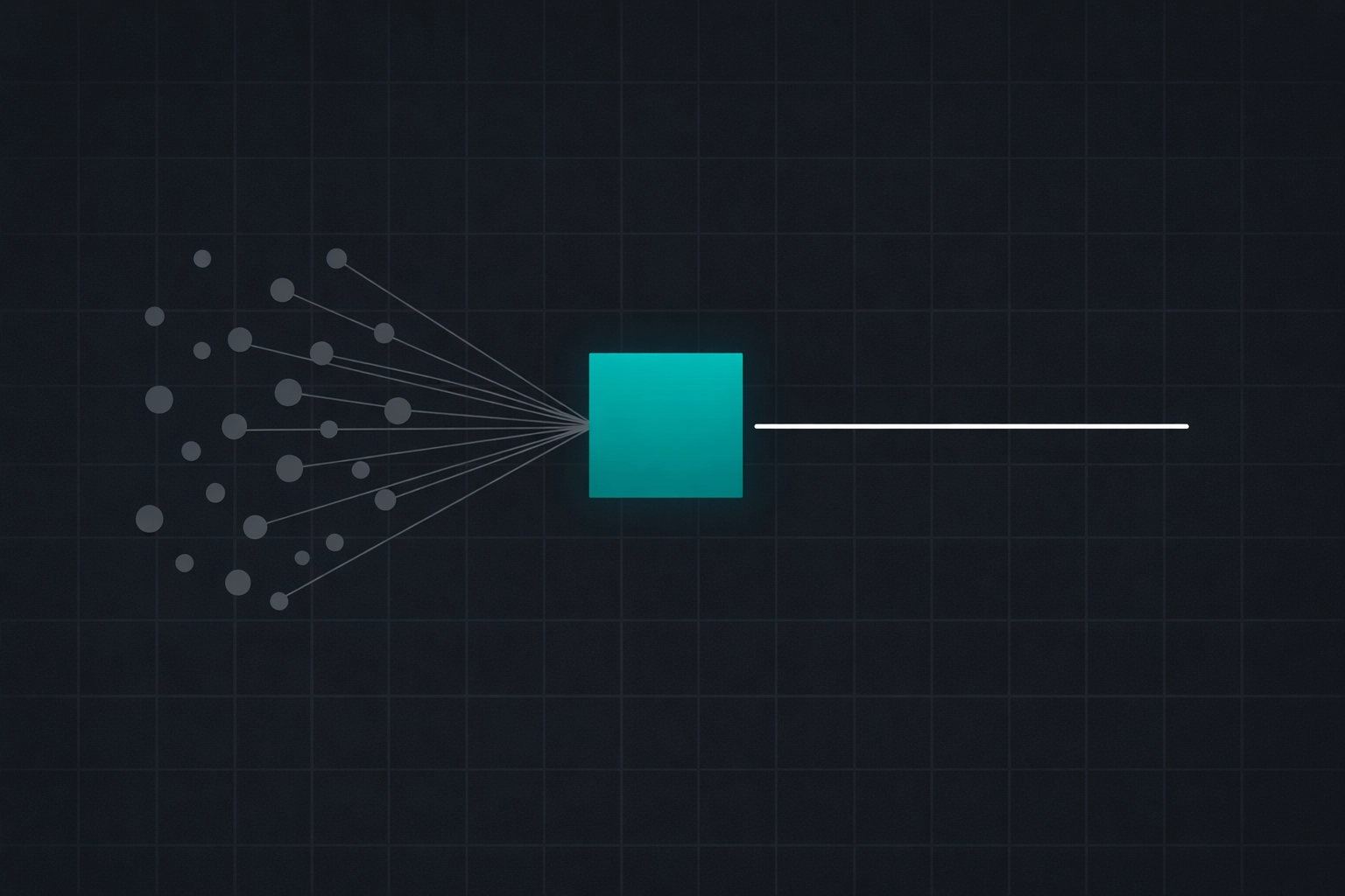 Abstract data visualization showing an AI SDR converting raw prospect research into personalized outbound.
