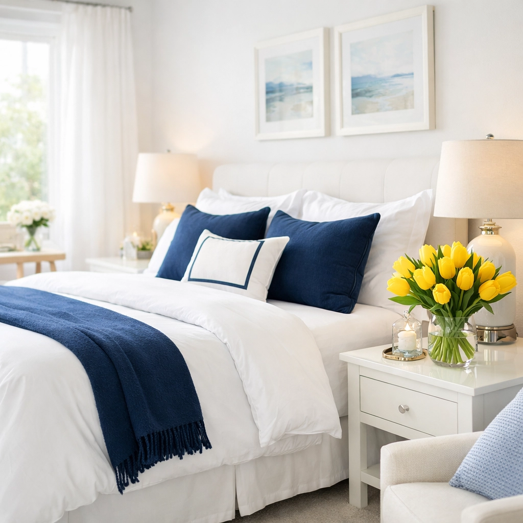 Sanitized master bedroom illustrating the benefits of expert house cleaning services Worcester MA.