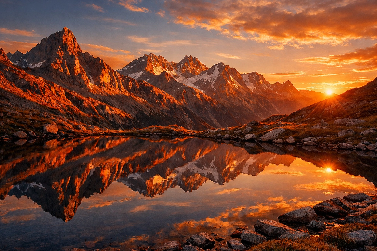 Stunning golden hour mountain landscape highlighting lighting techniques for photography tutorials.