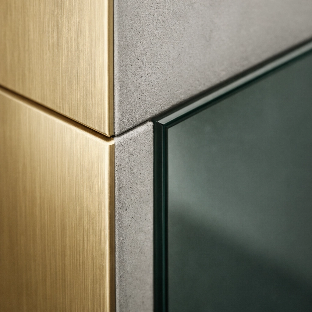 Close-up of clean architectural lines representing a seamless hotel tech stack and AI integration.