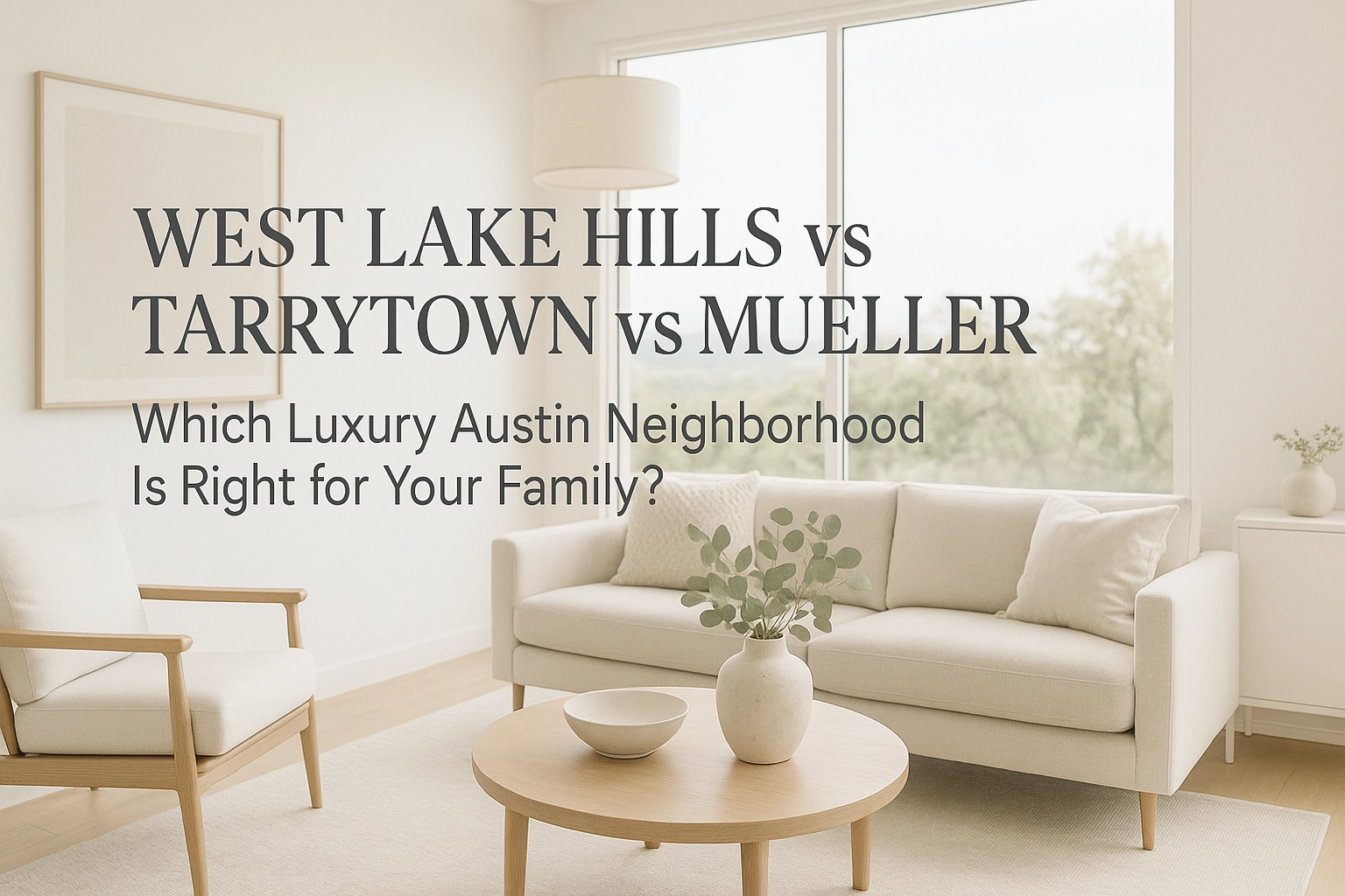 feature image of West Lake Hills vs Tarrytown vs Mueller: Which Luxury Austin Neighborhood Is Right for Your Family?