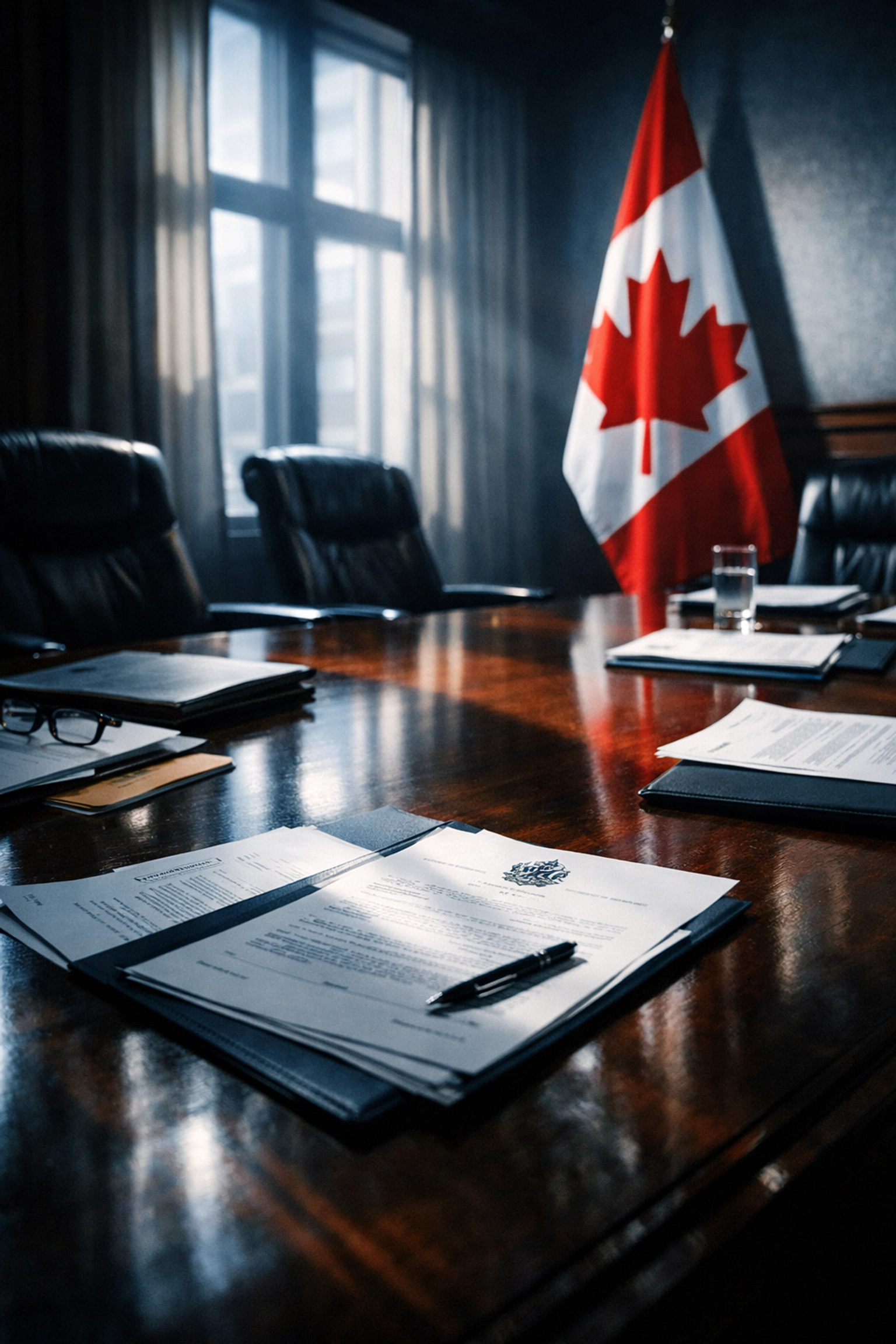 Canadian government office with flag where CUSMA trade negotiations will be coordinated