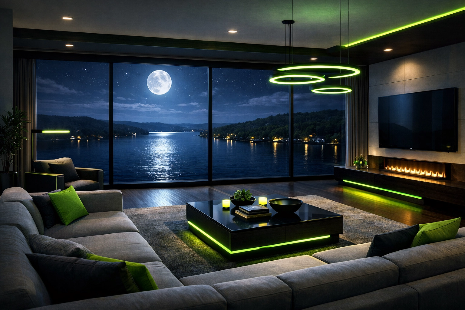 Clean luxury vacation rental interior overlooking Lake of the Ozarks for professional cleaning services.