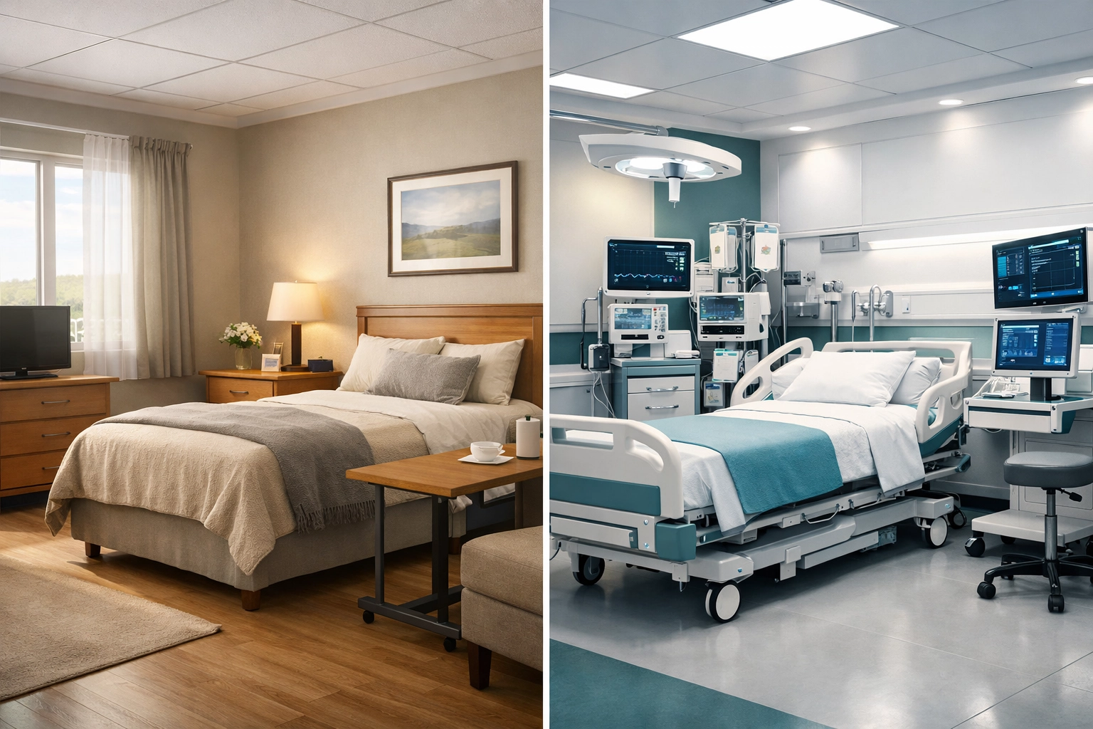 Comparison of low-acuity residential treatment room versus high-acuity medical detox facility